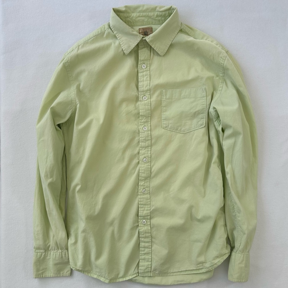 Vintage Trevero Green Button Down Long Sleeve Shirt Classic Pocket Size Large‎